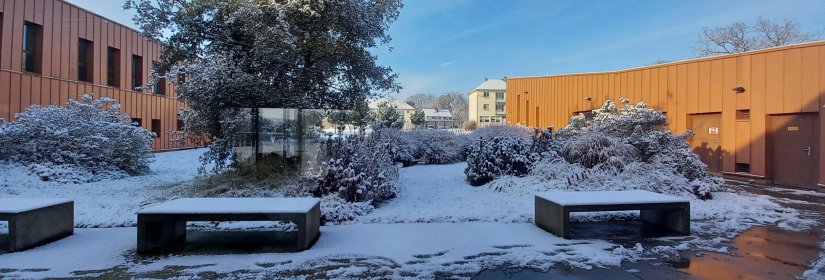 l'IFSI du Rouvray sous la neige